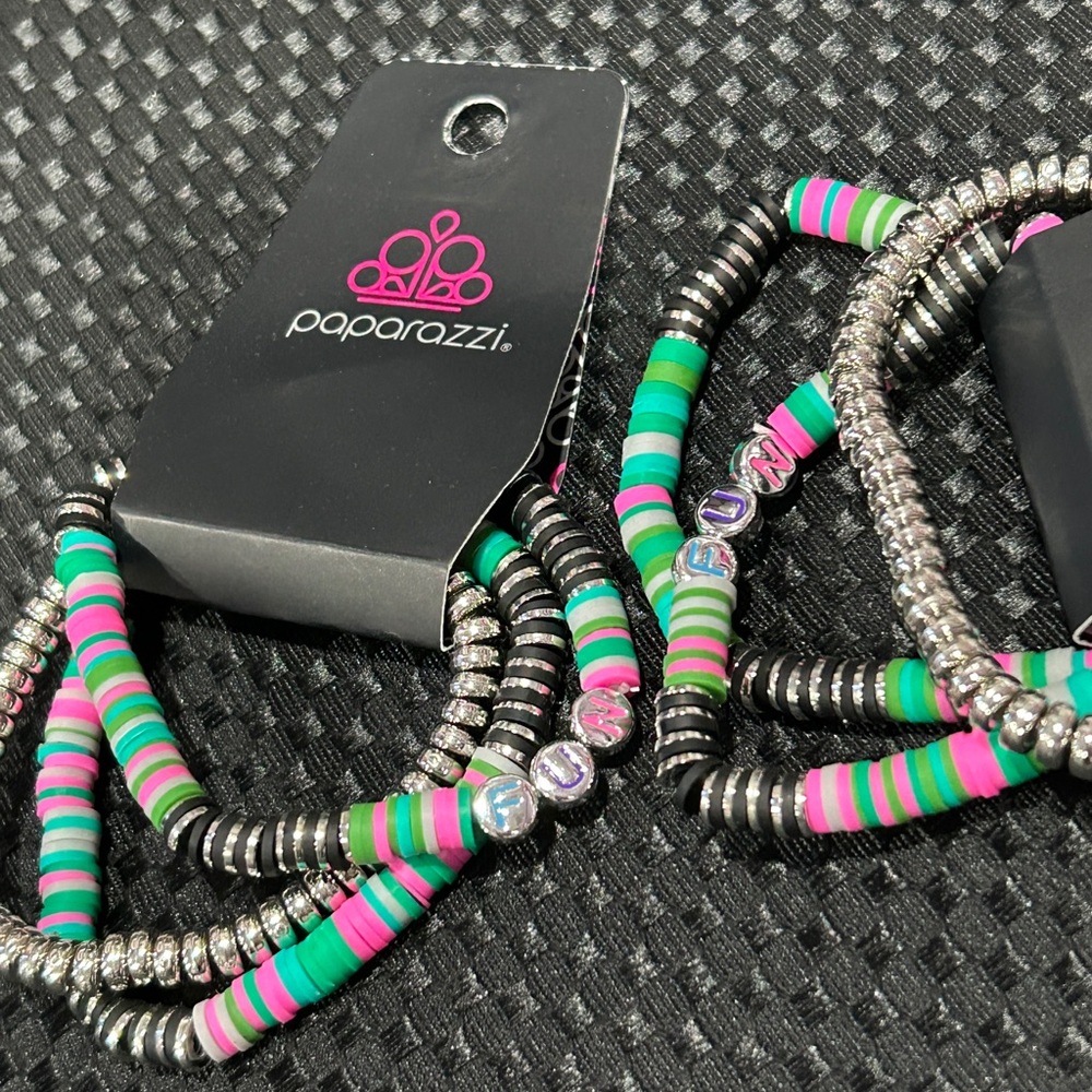 Paparazzi Multicolor “Just For Fun” stretch Beaded Bracelet Set